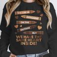 We Can Be Different On The Outside Melanin Teacher Men Women Kids Women Crewneck Sweatshirt, funny design We Can Be Different On The Outside Melanin Teacher Men Women Kids Women Crewneck Sweatshirt, funny design