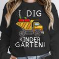 I Dig Kindergarten Student Teacher Construction First Day Women Crewneck Sweatshirt, funny design