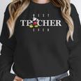 Disney Mickey Mouse Thumbs Up Best Teacher Ever Teacher Women Crewneck Sweatshirt, funny design