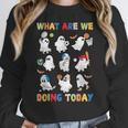 What Are We Doing Today Ghost PE Teacher Team Halloween Women Crewneck Sweatshirt, Pe Teacher Gifts, funny design What Are We Doing Today Ghost PE Teacher Team Halloween Women Crewneck Sweatshirt, Pe Teacher Gifts, funny design