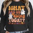 What Are We Doing Today Halloween PE Spooky Teacher Women Crewneck Sweatshirt, Pe Teacher Gifts, funny design