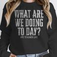 What Are We Doing Today PE Teacher Life Funny Men Women Kids Women Crewneck Sweatshirt, Pe Teacher Gifts, funny design What Are We Doing Today PE Teacher Life Funny Men Women Kids Women Crewneck Sweatshirt, Pe Teacher Gifts, funny design