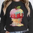Dripping Apple Ice Cream Cone Cute Teacher Appreciation Women Crewneck Sweatshirt, funny design Dripping Apple Ice Cream Cone Cute Teacher Appreciation Women Crewneck Sweatshirt, funny design