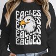 Eagles School Sports Fan Team Spirit Teacher Parent Student Women Crewneck Sweatshirt, funny design