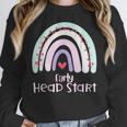 Early Headstart Cute Retro Rainbow Teachers Women Crewneck Sweatshirt, funny design