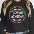 Educational Wingman Assistant Teaching a School Teacher Aide Women Crewneck Sweatshirt, funny design Educational Wingman Assistant Teaching a School Teacher Aide Women Crewneck Sweatshirt, funny design