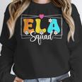 ELA Squad Teacher Back To School English Language Arts Women Crewneck Sweatshirt, English Teacher Gifts, funny design