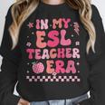 In My Esl Teacher Era Back To School ESL Teacher Groovy Women Crewneck Sweatshirt, Esl Teacher Gifts, Groovy Teacher Gifts, funny design In My Esl Teacher Era Back To School ESL Teacher Groovy Women Crewneck Sweatshirt, Esl Teacher Gifts, Groovy Teacher Gifts, funny design