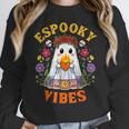 Espooky Vibes Spanish Mexican Halloween Ghost Teachers Women Crewneck Sweatshirt, funny design