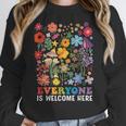 Everyone Is Welcome Here Tshirt Idaho Teacher Support Retro Women Crewneck Sweatshirt, funny design
