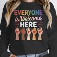 Everyone Is Welcome Here Shirt Teacher Women Crewneck Sweatshirt, funny design Everyone Is Welcome Here Shirt Teacher Women Crewneck Sweatshirt, funny design