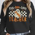 Fab Boo Lous Teacher Retro Ghost Spooky Halloween Costume Women Crewneck Sweatshirt, funny design Fab Boo Lous Teacher Retro Ghost Spooky Halloween Costume Women Crewneck Sweatshirt, funny design