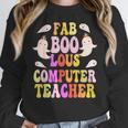 Faboolous COMPUTER TEACHER Costume This Is My Spooky Mom Dad Women Crewneck Sweatshirt, funny design Faboolous COMPUTER TEACHER Costume This Is My Spooky Mom Dad Women Crewneck Sweatshirt, funny design