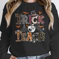 Fall Holiday Themed Thanksgiving Halloween Teacher Trick Or Women Crewneck Sweatshirt, funny design Fall Holiday Themed Thanksgiving Halloween Teacher Trick Or Women Crewneck Sweatshirt, funny design