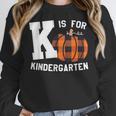 Fall Kindergarten Teacher K Is For Buffalo Plaid Pumpkin Women Crewneck Sweatshirt, funny design Fall Kindergarten Teacher K Is For Buffalo Plaid Pumpkin Women Crewneck Sweatshirt, funny design
