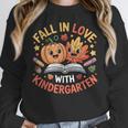Fall In Love With Kindergarten Autumn Kindergarten Teacher Women Crewneck Sweatshirt, funny design Fall In Love With Kindergarten Autumn Kindergarten Teacher Women Crewneck Sweatshirt, funny design