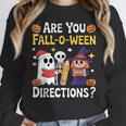 Are You Fall O Ween Directions Halloween Teacher Ghost Women Crewneck Sweatshirt, funny design Are You Fall O Ween Directions Halloween Teacher Ghost Women Crewneck Sweatshirt, funny design