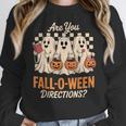 Are You Fall O Ween Directions Teacher Halloween Boo Ghost Women Crewneck Sweatshirt, funny design Are You Fall O Ween Directions Teacher Halloween Boo Ghost Women Crewneck Sweatshirt, funny design