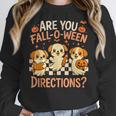 Are You Fall O Ween Directions Teacher Halloween Dog Ghost Women Crewneck Sweatshirt, funny design Are You Fall O Ween Directions Teacher Halloween Dog Ghost Women Crewneck Sweatshirt, funny design