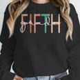 Fifth Grade Girls Boys Teacher Team 5th Grade Squad Women Crewneck Sweatshirt, funny design