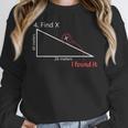Find X Math Teacher Graphic Sarcastic Novelty Dad Joke Women Crewneck Sweatshirt, funny design