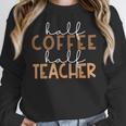 First Day Back To School Half Coffee Half Teacher Women Women Crewneck Sweatshirt, funny design