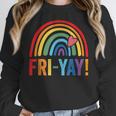 Fri-Yay Friyay Rainbow Colors Teacher Childrens Fun Designs Women Crewneck Sweatshirt, funny design Fri-Yay Friyay Rainbow Colors Teacher Childrens Fun Designs Women Crewneck Sweatshirt, funny design