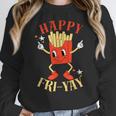 Fun Teacher Happy Fri Yay French Fries Friday Lovers Women Crewneck Sweatshirt, funny design