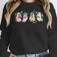 Ghost Book Reading Books Lover Teacher Happy Halloween Women Crewneck Sweatshirt, funny design