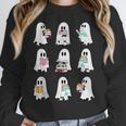 Ghost Reading Books Spooky Librarian Teacher Women Women Crewneck Sweatshirt, funny design Ghost Reading Books Spooky Librarian Teacher Women Women Crewneck Sweatshirt, funny design