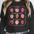 Groovy Kindergarten Is My Jam Strawberry Kinder Team Teacher Women Crewneck Sweatshirt, Groovy Teacher Gifts, funny design Groovy Kindergarten Is My Jam Strawberry Kinder Team Teacher Women Crewneck Sweatshirt, Groovy Teacher Gifts, funny design