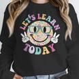 Groovy Retro Lets Learn Today Teacher Student Back To School Women Crewneck Sweatshirt, Groovy Teacher Gifts, funny design Groovy Retro Lets Learn Today Teacher Student Back To School Women Crewneck Sweatshirt, Groovy Teacher Gifts, funny design