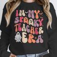 Groovy In My Spooky Teacher Era Halloween Party Boo Women Crewneck Sweatshirt, Groovy Teacher Gifts, funny design