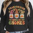 Groovy Thanksgiving With My Gnomie Women Teacher Fall Gnome Women Crewneck Sweatshirt, Groovy Teacher Gifts, funny design Groovy Thanksgiving With My Gnomie Women Teacher Fall Gnome Women Crewneck Sweatshirt, Groovy Teacher Gifts, funny design