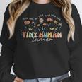 Groovy Tiny Human Tamer Floral Kindergarten Teacher Women Crewneck Sweatshirt, Groovy Teacher Gifts, funny design Groovy Tiny Human Tamer Floral Kindergarten Teacher Women Crewneck Sweatshirt, Groovy Teacher Gifts, funny design