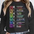 Growth Mindset Positive Motivational Classroom Teacher Learn Women Crewneck Sweatshirt, funny design