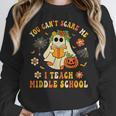Halloween You Can't Scare Me I Teach Middle School Teacher Women Crewneck Sweatshirt, funny design Halloween You Can't Scare Me I Teach Middle School Teacher Women Crewneck Sweatshirt, funny design