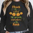 Halloween Cutest Pumpkins First Grade Teacher Women Crewneck Sweatshirt, First Grade Teacher Gifts, funny design Halloween Cutest Pumpkins First Grade Teacher Women Crewneck Sweatshirt, First Grade Teacher Gifts, funny design
