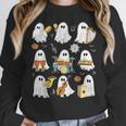 Halloween Ghost Music Teacher Playing Instruments Women Crewneck Sweatshirt, funny design Halloween Ghost Music Teacher Playing Instruments Women Crewneck Sweatshirt, funny design