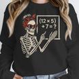 Halloween Math Teacher Skeleton Six Seven Meme Brainrot Women Crewneck Sweatshirt, funny design