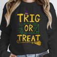 Halloween Math Teacher Trig Or Treat Student School College Women Crewneck Sweatshirt, funny design