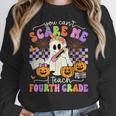 Halloween Teacher You Can't Scare Me I Teach Fourth Grade Women Crewneck Sweatshirt, funny design Halloween Teacher You Can't Scare Me I Teach Fourth Grade Women Crewneck Sweatshirt, funny design