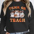 Halloween Teacher Ghosts Trick Or Teach Retro Costume Women Women Crewneck Sweatshirt, funny design