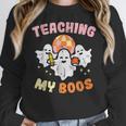 Halloween Teacher Teaching My Boos Costume Teacher Men Women Women Crewneck Sweatshirt, funny design Halloween Teacher Teaching My Boos Costume Teacher Men Women Women Crewneck Sweatshirt, funny design