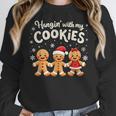 Hangin With My Cookies Gingerbread Christmas Teacher Women Crewneck Sweatshirt, funny design Hangin With My Cookies Gingerbread Christmas Teacher Women Crewneck Sweatshirt, funny design