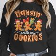 Hangin With My Cookies Gingerbread Men Women Xmas Teacher Women Crewneck Sweatshirt, funny design Hangin With My Cookies Gingerbread Men Women Xmas Teacher Women Crewneck Sweatshirt, funny design