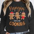 Hangin With My Cookies Gingerbread Women Christmas Teacher Women Crewneck Sweatshirt, funny design Hangin With My Cookies Gingerbread Women Christmas Teacher Women Crewneck Sweatshirt, funny design