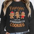 Hangin My Kindergarten Cookie Gingerbread Christmas Teacher For Men Women Kids Women Crewneck Sweatshirt, funny design Hangin My Kindergarten Cookie Gingerbread Christmas Teacher For Men Women Kids Women Crewneck Sweatshirt, funny design