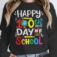 Happy 100th Day Of School 100 Days Of School Teacher Student Women Crewneck Sweatshirt, funny design