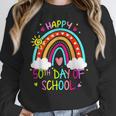 Happy 50th Days Of School Rainbow Teacher 50 Days Smarter Women Crewneck Sweatshirt, funny design Happy 50th Days Of School Rainbow Teacher 50 Days Smarter Women Crewneck Sweatshirt, funny design